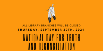 Eagle feathers on orange background National Day for Truth and Reconciliation September 30 2021