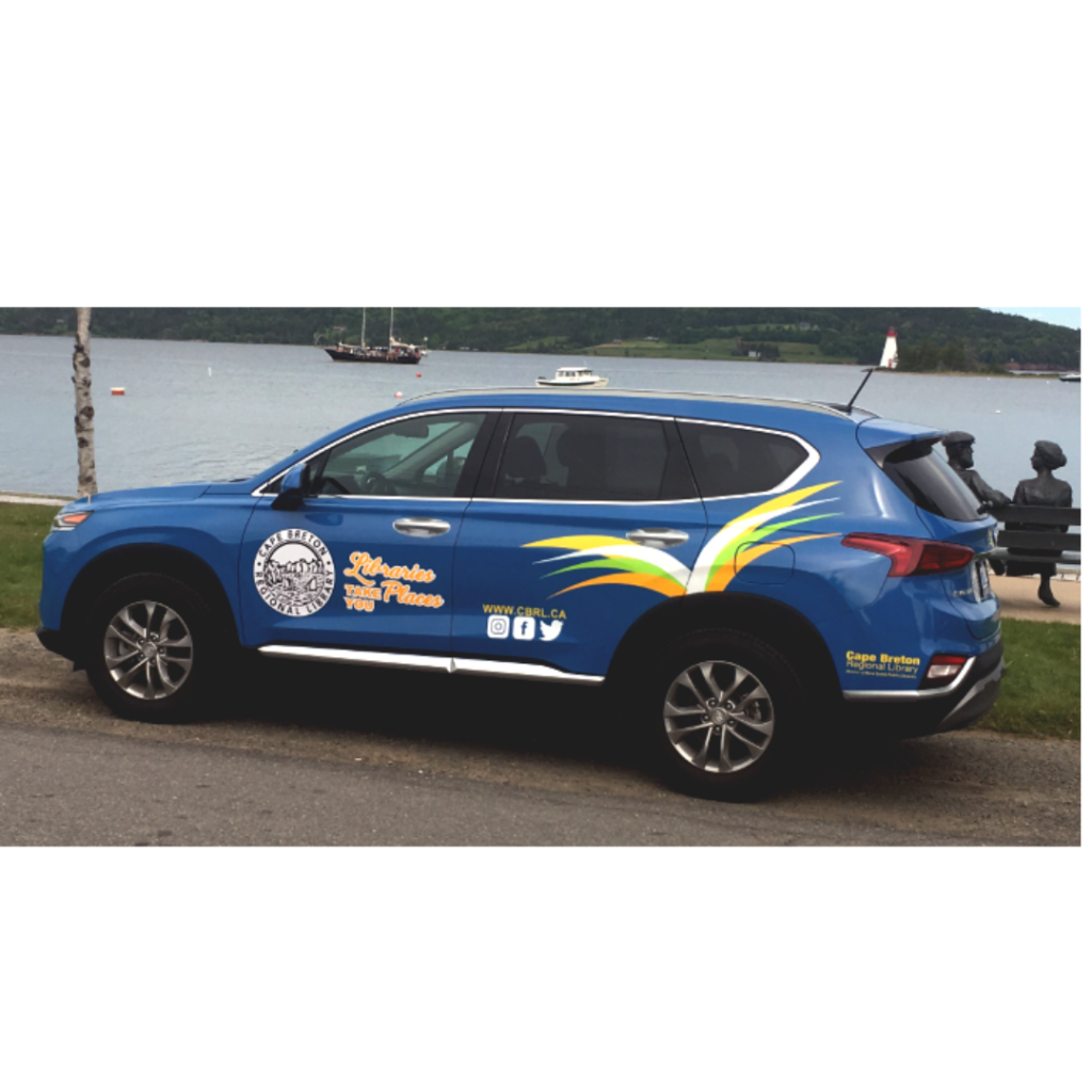 Small SUV with Cape Breton Regional Library branding