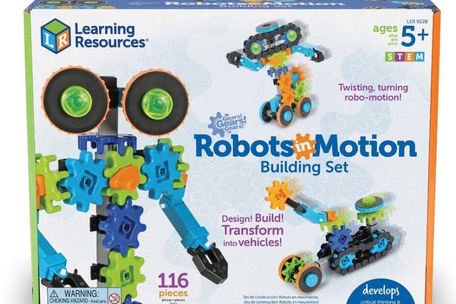 Robots in motion gears gears gears toy box