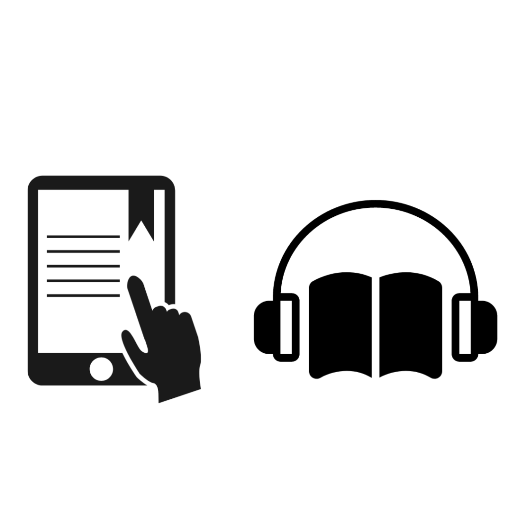 ereader and audiobook icon