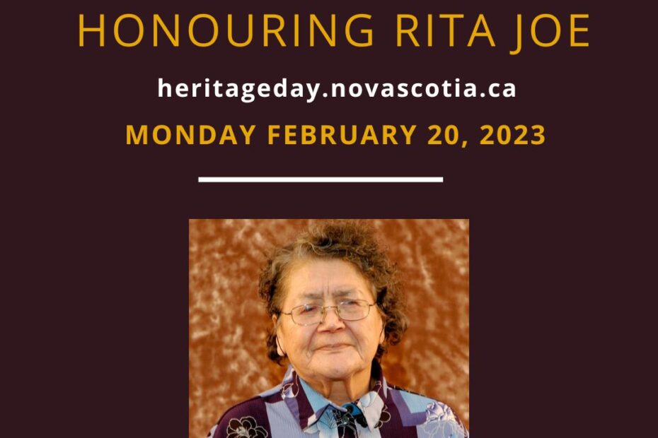 Heritage Day2023 honouring Rita Joe. Photo of Rita Joe