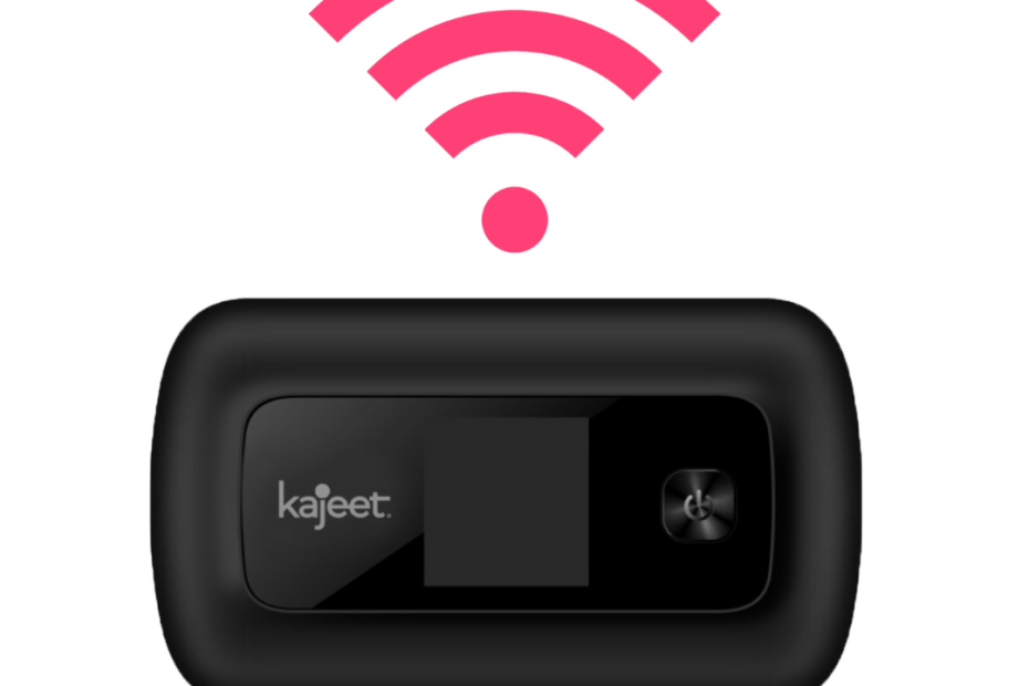 Kajeet hotspot device with wifi icon