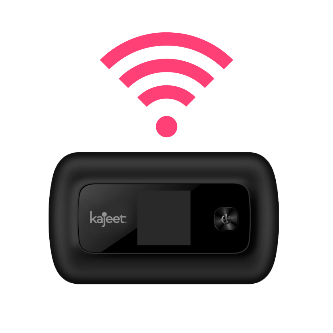 Kajeet hotspot device with wifi icon