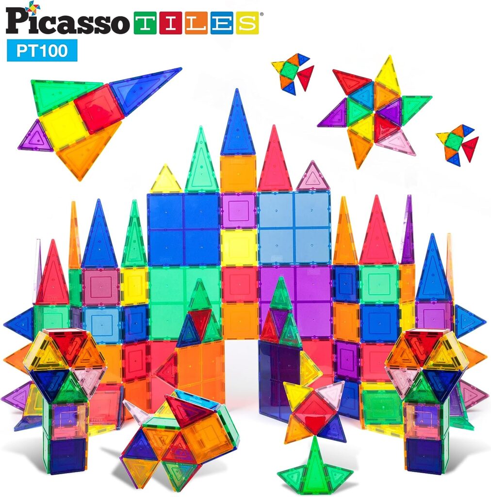 100 piece set of Picasso magnetic building tiles.