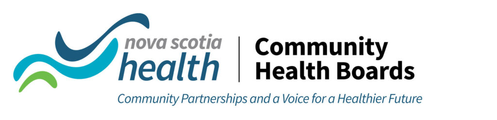 Nova Scotia Health, Community Health Boards logo. Community partnerships and a voice for a healthier future