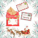 Mailbox with letters addressed to santa