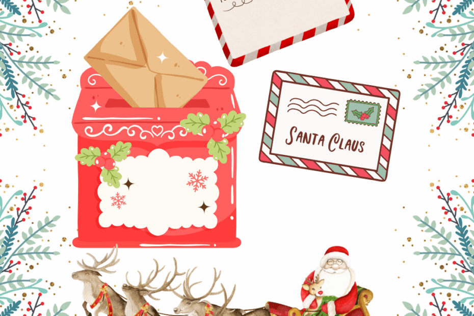 Mailbox with letters addressed to santa